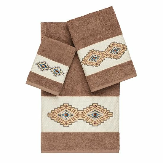 Linum Home Textiles 3-piece Turkish Cotton Gianna Embellished Bath Towel Set Light Gray 6 Linum Home Textiles 3-piece Turkish Cotton Gianna Embellished Bath Towel Set Light Gray - Image 6