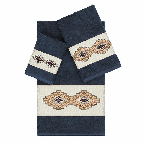 Linum Home Textiles 3-piece Turkish Cotton Gianna Embellished Bath Towel Set Light Gray 9 Linum Home Textiles 3-piece Turkish Cotton Gianna Embellished Bath Towel Set Light Gray - Image 9