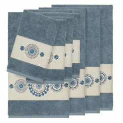 Linum Home Textiles 8-piece Turkish Cotton Isabelle Embellished Towel Set Dark Gray -Linum Home Textiles store unnamed file 5322