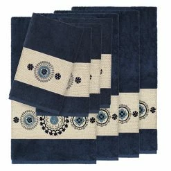Linum Home Textiles 8-piece Turkish Cotton Isabelle Embellished Towel Set Dark Gray -Linum Home Textiles store unnamed file 5324