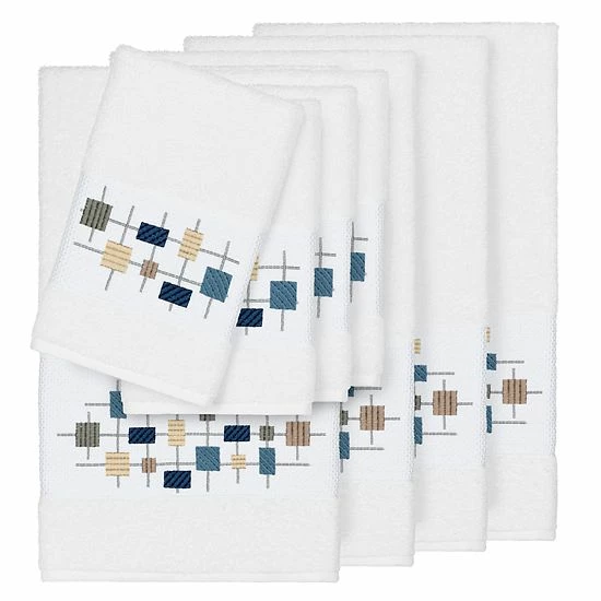 Linum Home Textiles 8-piece Turkish Cotton Khloe Embellished Towel Set Midnight Blue Linum Home Textiles 8-piece Turkish Cotton Khloe Embellished Towel Set Midnight Blue -Linum Home Textiles store unnamed file 5335