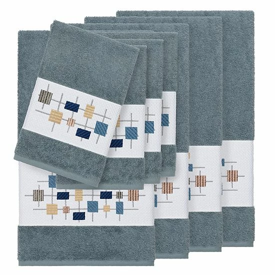 Linum Home Textiles 8-piece Turkish Cotton Khloe Embellished Towel Set Midnight Blue Linum Home Textiles 8-piece Turkish Cotton Khloe Embellished Towel Set Midnight Blue -Linum Home Textiles store unnamed file 5337