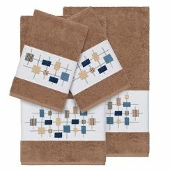Linum Home Textiles 4-piece Turkish Cotton Khloe Embellished Towel Set Midnight Blue 5 Linum Home Textiles 4-piece Turkish Cotton Khloe Embellished Towel Set Midnight Blue -Linum Home Textiles store unnamed file 5344