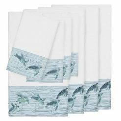 Linum Home Textiles Turkish Cotton Mia 8-piece Embellished Towel Set Dark Gray