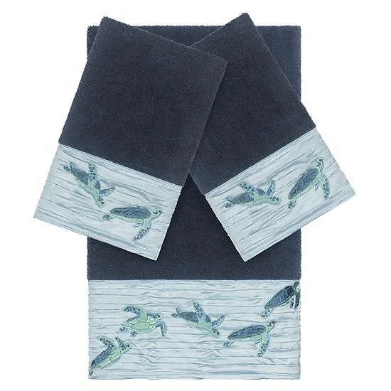 Linum Home Textiles Turkish Cotton Mia 3-piece Embellished Towel Set Cream 1 Linum Home Textiles Turkish Cotton Mia 3-piece Embellished Towel Set Cream