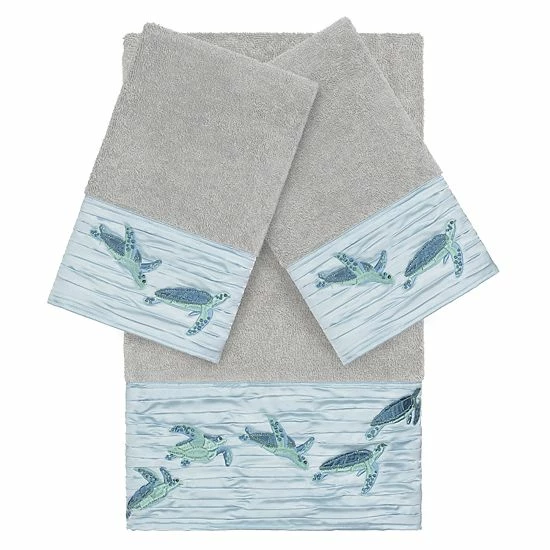 Linum Home Textiles Turkish Cotton Mia 3-piece Embellished Towel Set Cream 7 Linum Home Textiles Turkish Cotton Mia 3-piece Embellished Towel Set Cream - Image 7