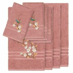 Linum Home Textiles Turkish Cotton Spring Time 8-piece Embellished Towel Set Blue -Linum Home Textiles store unnamed file 5369