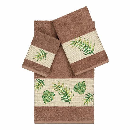 Linum Home Textiles Turkish Cotton Zoe 3-piece Embellished Towel Set Light Gray 7 Linum Home Textiles Turkish Cotton Zoe 3-piece Embellished Towel Set Light Gray - Image 7