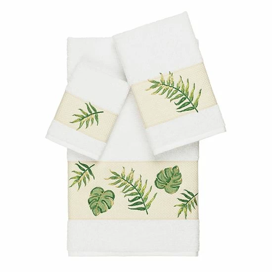 Linum Home Textiles Turkish Cotton Zoe 3-piece Embellished Towel Set Light Gray 9 Linum Home Textiles Turkish Cotton Zoe 3-piece Embellished Towel Set Light Gray - Image 9