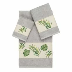 Linum Home Textiles Turkish Cotton Zoe 3-piece Embellished Towel Set Light Gray 22 Linum Home Textiles Turkish Cotton Zoe 3-piece Embellished Towel Set Light Gray -Linum Home Textiles store unnamed file 5420