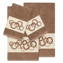 Linum Home Textiles Turkish Cotton Annabelle 4-piece Embellished Towel Set Teal 12 Linum Home Textiles Turkish Cotton Annabelle 4-piece Embellished Towel Set Teal -Linum Home Textiles store unnamed file 5434