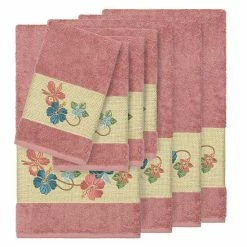 Linum Home Textiles Turkish Cotton Caroline 8-piece Embellished Towel Set White