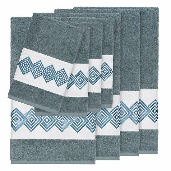 Linum Home Textiles Turkish Cotton Noah 8-piece Embellished Towel Set Tea Rose Linum Home Textiles Turkish Cotton Noah 8-piece Embellished Towel Set Tea Rose -Linum Home Textiles store unnamed file 5455