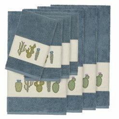 Linum Home Textiles Turkish Cotton Mila 8-piece Embellished Towel Set Teal 7 Linum Home Textiles Turkish Cotton Mila 8-piece Embellished Towel Set Teal -Linum Home Textiles store unnamed file 5467