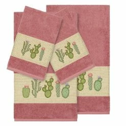 Linum Home Textiles Turkish Cotton Mila 4-piece Embellished Towel Set Light Gray -Linum Home Textiles store unnamed file 5477