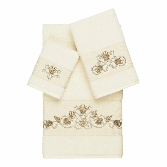 Linum Home Textiles Bella 3-piece Embellished Bath Towel Set Cream Linum Home Textiles Bella 3-piece Embellished Bath Towel Set Cream -Linum Home Textiles store unnamed file 5490