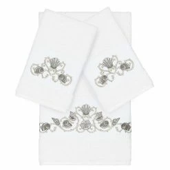 Linum Home Textiles Bella 3-piece Embellished Bath Towel Set White 3 Linum Home Textiles Bella 3-piece Embellished Bath Towel Set White -Linum Home Textiles store unnamed file 5498