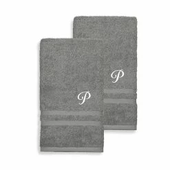 Linum Home Textiles Turkish Cotton 2-piece Personalized Denzi Hand Towel Set -Linum Home Textiles store unnamed file 551