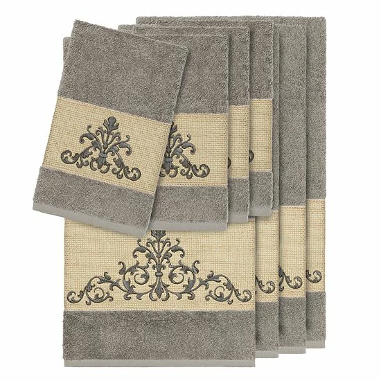 Linum Home Textiles 8-piece Scarlet Embellished Bath Towel Set Latte Linum Home Textiles 8-piece Scarlet Embellished Bath Towel Set Latte -Linum Home Textiles store unnamed file 5540