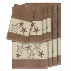 Linum Home Textiles 8-piece Lydia Embellished Bath Towel Set Latte 11 Linum Home Textiles 8-piece Lydia Embellished Bath Towel Set Latte -Linum Home Textiles store unnamed file 5548