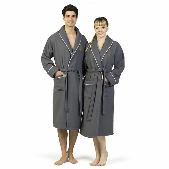 Linum Home Textiles Waffle Terry Embroidered Christmas Tree Bathrobe Dark Gray Linum Home Textiles Waffle Terry Embroidered Christmas Tree Bathrobe Dark Gray -Linum Home Textiles store unnamed file 5634