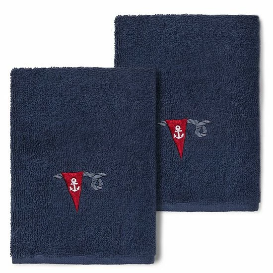 Linum Home Textiles Turkish Cotton Ethan 2-pack Embellished Washcloth Set Light Gray 1 Linum Home Textiles Turkish Cotton Ethan 2-pack Embellished Washcloth Set Light Gray