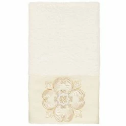 Linum Home Textiles Turkish Cotton Alyssa Embellished Hand Towel Dark Gray -Linum Home Textiles store unnamed file 5658