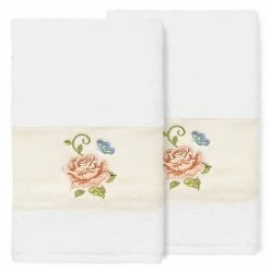 Linum Home Textiles Turkish Cotton Rebecca 2-pack Embellished Hand Towel Set Teal -Linum Home Textiles store unnamed file 5688