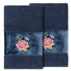 Linum Home Textiles Turkish Cotton Rebecca 2-pack Embellished Hand Towel Set Teal -Linum Home Textiles store unnamed file 5689