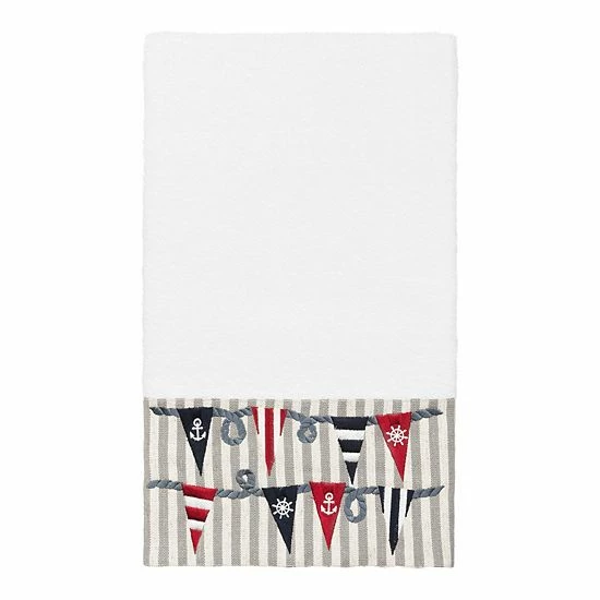 Linum Home Textiles Turkish Cotton Ethan Embellished Bath Towel Light Gray 1 Linum Home Textiles Turkish Cotton Ethan Embellished Bath Towel Light Gray