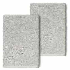 Linum Home Textiles Turkish Cotton Alyssa 2-pack Embellished Washcloth Set Dark Gray -Linum Home Textiles store unnamed file 5747