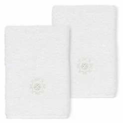 Linum Home Textiles Turkish Cotton Alyssa 2-pack Embellished Washcloth Set Dark Gray -Linum Home Textiles store unnamed file 5751