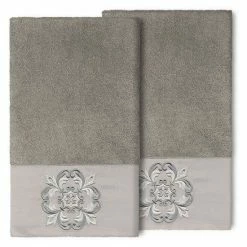 Linum Home Textiles Turkish Cotton Alyssa 2-pack Embellished Bath Towel Set Cream -Linum Home Textiles store unnamed file 5767