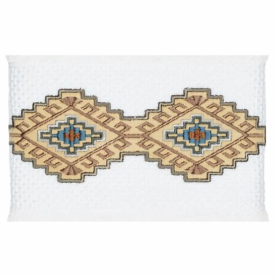 Linum Home Textiles 3-piece Turkish Cotton Gianna Embellished Towel Set White 2 Linum Home Textiles 3-piece Turkish Cotton Gianna Embellished Towel Set White - Image 2