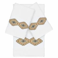 Linum Home Textiles 3-piece Turkish Cotton Gianna Embellished Towel Set White 12 Linum Home Textiles 3-piece Turkish Cotton Gianna Embellished Towel Set White -Linum Home Textiles store unnamed file 5781