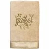Linum Home Textiles 2-pack Gather Embroidered Hand Towel White