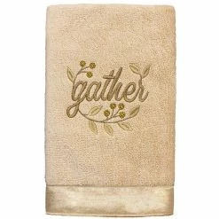 Linum Home Textiles 2-pack Gather Embroidered Hand Towel White