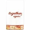 Linum Home Textiles Thanksgiving Together Again Embroidered Hand Towel White