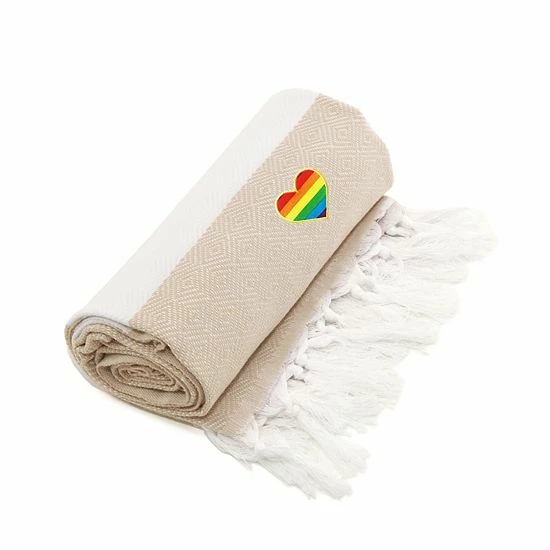 Linum Home Textiles Turkish Cotton Diamond Cheerful Rainbow Heart Pestemal Beach Towel Grey Linum Home Textiles Turkish Cotton Diamond Cheerful Rainbow Heart Pestemal Beach Towel Grey -Linum Home Textiles store unnamed file 5837