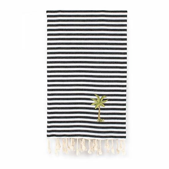 Linum Home Textiles Turkish Cotton Fun in the Sun Breezy Palm Tree Pestemal Beach Towel Charcoal Black Linum Home Textiles Turkish Cotton Fun In The Sun Breezy Palm Tree Pestemal Beach Towel Charcoal Black -Linum Home Textiles store unnamed file 5847