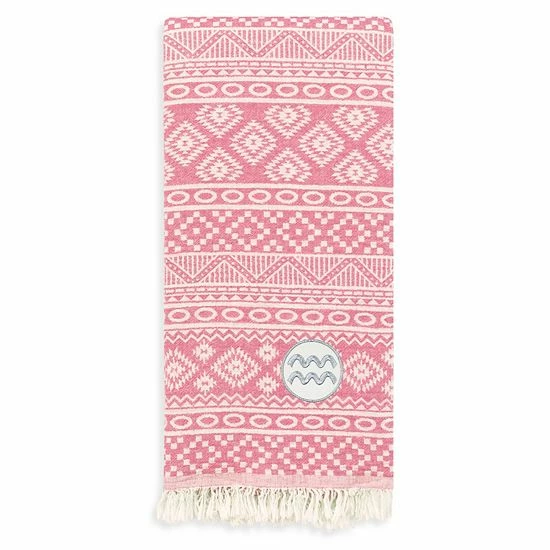 Linum Home Textiles Turkish Cotton Sea Breeze Horoscope Aquarius Pestemal Beach Towel Pink Aquarius Linum Home Textiles Turkish Cotton Sea Breeze Horoscope Aquarius Pestemal Beach Towel Pink Aquarius -Linum Home Textiles store unnamed file 6045