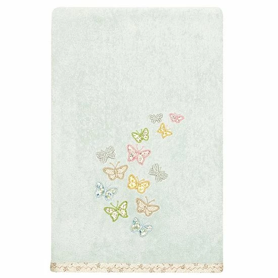 Linum Home Textiles Turkish Cotton Mariposa 4-piece Embellished Towel Set Cocoa 4 Linum Home Textiles Turkish Cotton Mariposa 4-piece Embellished Towel Set Cocoa - Image 4