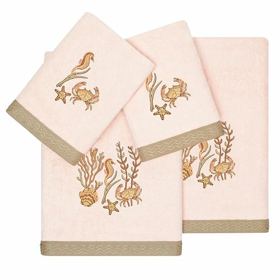 Linum Home Textiles Turkish Cotton Aaron 4-piece Embellished Towel Set Cocoa Linum Home Textiles Turkish Cotton Aaron 4-piece Embellished Towel Set Cocoa -Linum Home Textiles store unnamed file 6103