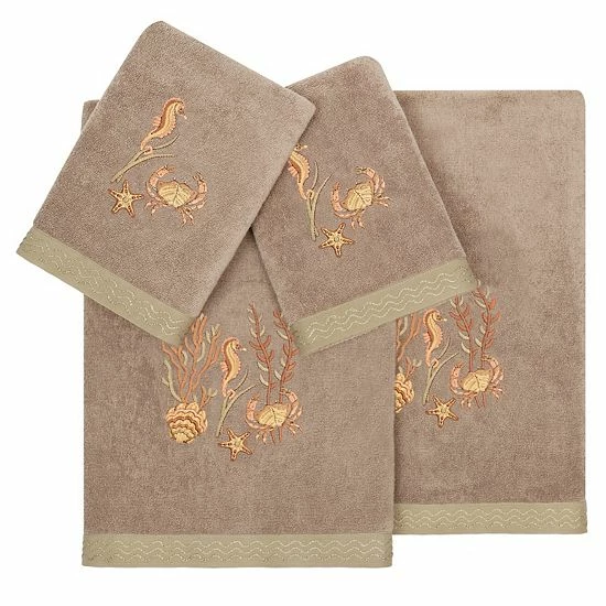 Linum Home Textiles Turkish Cotton Aaron 4-piece Embellished Towel Set Cocoa Linum Home Textiles Turkish Cotton Aaron 4-piece Embellished Towel Set Cocoa -Linum Home Textiles store unnamed file 6108
