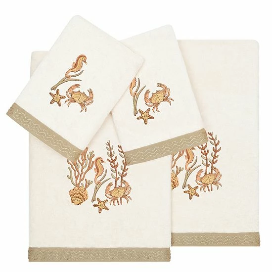 Linum Home Textiles Turkish Cotton Aaron 4-piece Embellished Towel Set Cocoa Linum Home Textiles Turkish Cotton Aaron 4-piece Embellished Towel Set Cocoa -Linum Home Textiles store unnamed file 6109