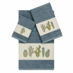 Linum Home Textiles Turkish Cotton Mila Embellished Towel Set Cream