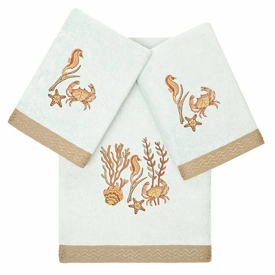 Linum Home Textiles Turkish Cotton Aaron 3-piece Embellished Towel Set Cocoa Linum Home Textiles Turkish Cotton Aaron 3-piece Embellished Towel Set Cocoa -Linum Home Textiles store unnamed file 6120