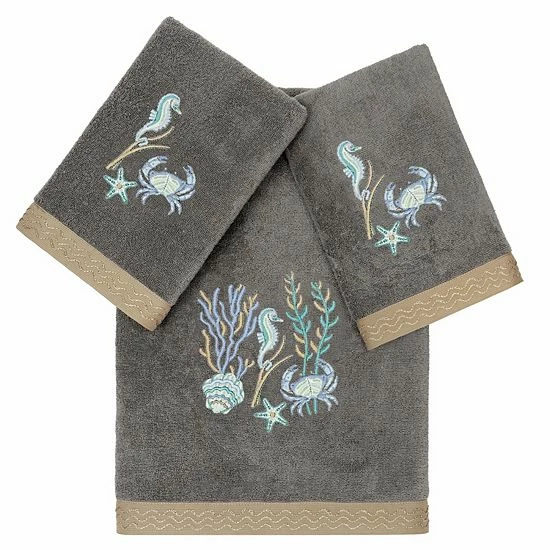 Linum Home Textiles Turkish Cotton Aaron 3-piece Embellished Towel Set Cocoa Linum Home Textiles Turkish Cotton Aaron 3-piece Embellished Towel Set Cocoa -Linum Home Textiles store unnamed file 6121