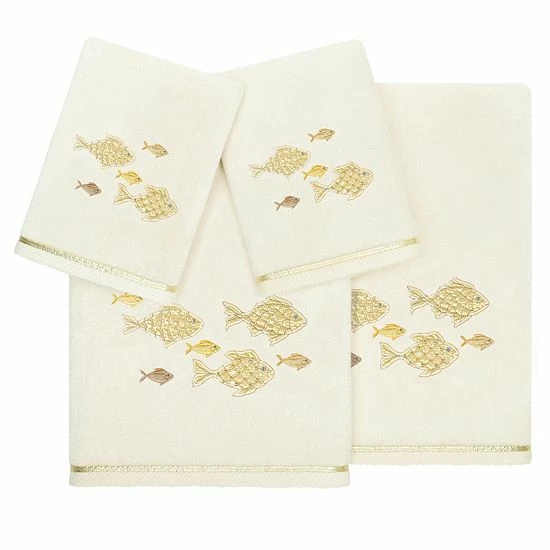 Linum Home Textiles Turkish Cotton Figi 4-piece Embellished Towel Set White Linum Home Textiles Turkish Cotton Figi 4-piece Embellished Towel Set White -Linum Home Textiles store unnamed file 6147