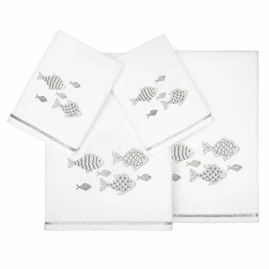 Linum Home Textiles Turkish Cotton Figi 4-piece Embellished Towel Set White Linum Home Textiles Turkish Cotton Figi 4-piece Embellished Towel Set White -Linum Home Textiles store unnamed file 6154
